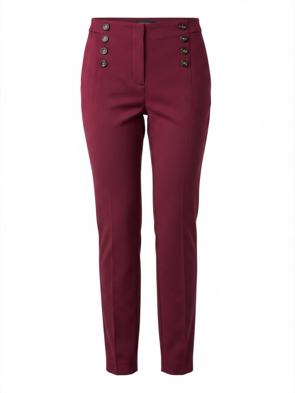 Ann Taylor Burgundy Skinny Sailor Pants with Button Accents